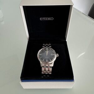 Seiko Silver and Black Men's Watch